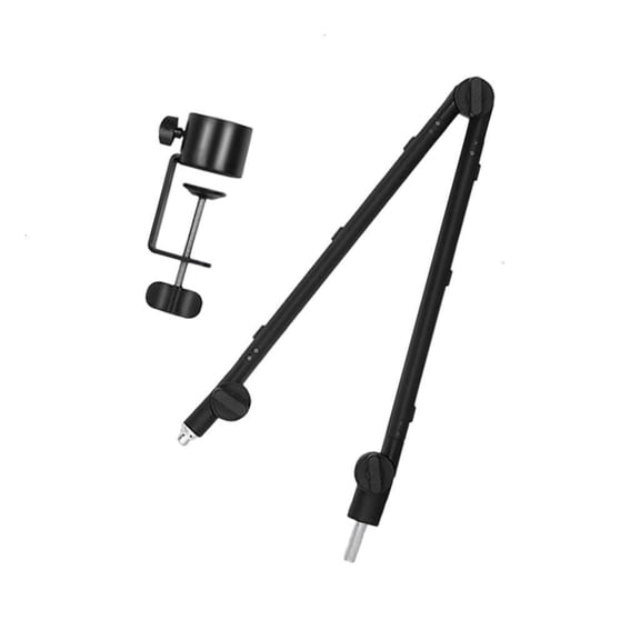 Foldable Microphone Suspension Scissor Arm With 39 Inch Reach And Built In Storage Tray For Content Creators