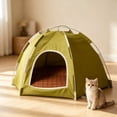 thumbnail image 1 of Foldable Mini Cat Tent Indoor, Portable Foldable Pet Tent Bed for Cats and Small Dogs, Lightweight Kitten Nest for Living Room Backyard Camping,Cooling mat, 1 of 4