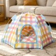 thumbnail image 1 of Foldable Mini Cat Tent Indoor, Portable Foldable Pet Tent Bed for Cats and Small Dogs, Lightweight Kitten Nest for Living Room Backyard Camping,Soft Cushion, 1 of 9