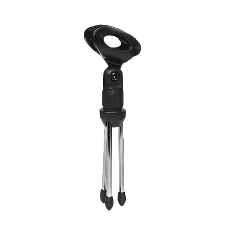 Foldable Mini Desktop Microphone Tripod Stand, Clips for Lectures, Podcasts, Chat, Meeting, Screencasts and