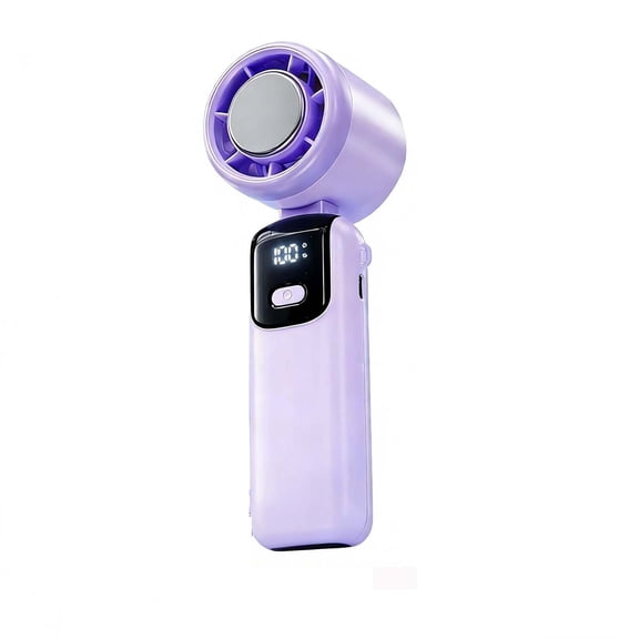 Foldable Mini Fan with Air Turbo Tech,Portable Handheld Fan,Powerful Hand Fan,LED Display, Battery-Powered for Indoor/Outdoor Use