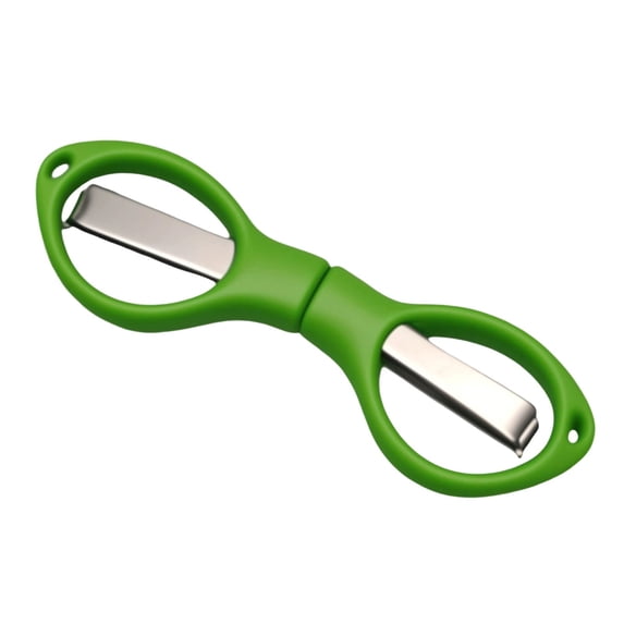 Foldable Mini Scissors, Cosmug Eyeglass Shape Shear, Portable Hand Cutting Tool, for Craft Trimming, Travel Snipping and Daily Cutting, Green