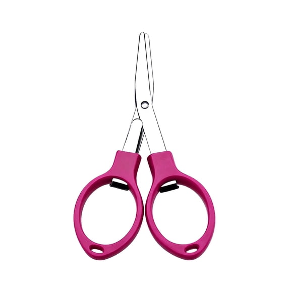 Foldable Mini Scissors, Cosmug Eyeglass Shape Shear, Portable Hand Cutting Tool, for Craft Trimming, Travel Snipping and Daily Cutting, Pink