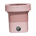 thumbnail image 1 of Foldable Mini Washing Machine Folding Washing Machine, Mini Portable Clothes Washer, 8L Powerful Compact Small Washer for Home, RV, Baby Clothes Pink, 1 of 8