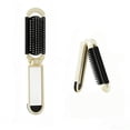thumbnail image 1 of Foldable Mirror Hairbrush - Compact Travel Detangling Comb with Air Cushion Massage, 2-in-1 Folding Hairbrush & Mirror, Portable Grooming Tool for Purse, Gym Bag, Handbag, 1 of 7