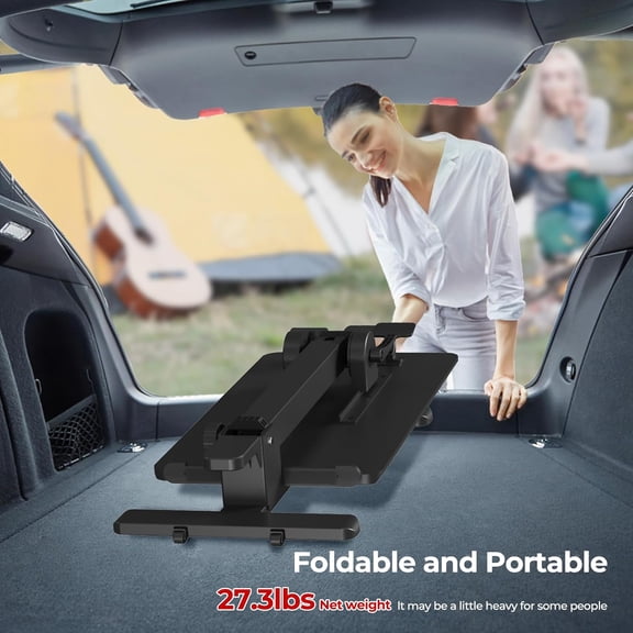 Foldable Mobile Standing Desk, 27 Inch Small Rolling Laptop Cart Height Adjustment, 90 °   Tiltable Sofaside Table, No Assembly Needed Portable Computer Workstation, Black