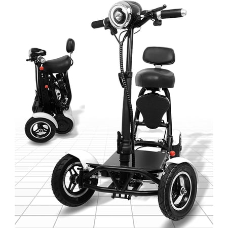 Foldable Mobility Scooter for Adults and Seniors, Lightweight & Long Range Four Wheel