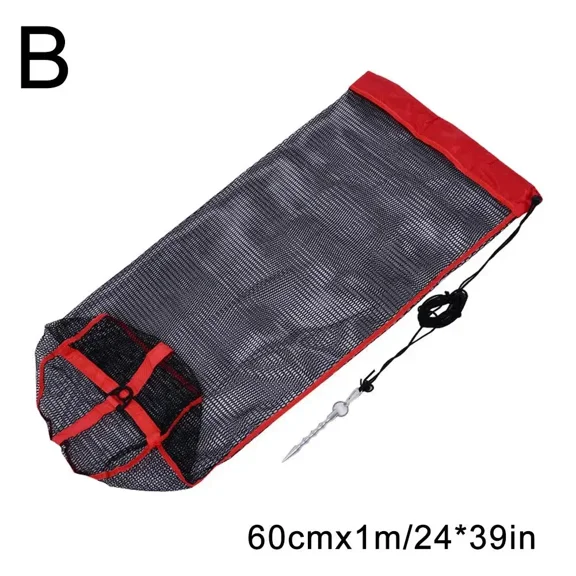 Foldable Monofilament Fish Net Bag Nylon Float Trap Thickened Mesh Net for Outdoor Fishing