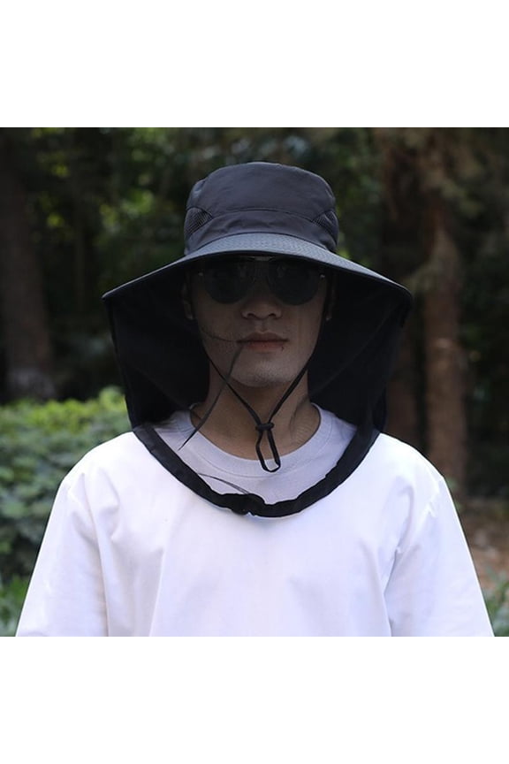 Foldable Mosquito Hat With Hidden Net Mesh Repellent Insect Bee Protection