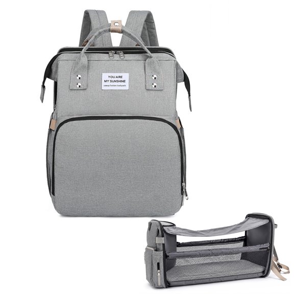 Behome Diaper Bag Backpack, Large Waterproof Baby Bag with Changing Pad, Stroller Straps & Insulated Pockets, Multifunctional Travel Diaper Bags For Mom & Dad