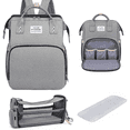 thumbnail image 1 of Behome Diaper Bag Backpack, Large Waterproof Baby Bag with Changing Pad, Stroller Straps & Insulated Pockets, Multifunctional Travel Diaper Bags for Mom & Dad, 1 of 7