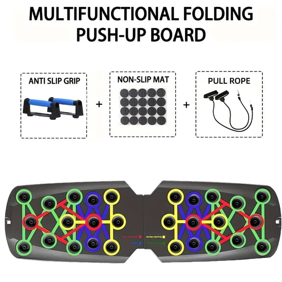 XFKJLY Foldable Push Up Board, Multi-Function Chest Training Stand for Full Body Workout, Portable
