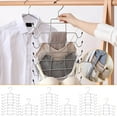 thumbnail image 1 of Foldable Multi-Layer Hanger, Space-Saving Closet Organizer for Underwear, Camisoles, Ties and Belts, Sturdy Multi-Function Storage Hanger, Wall Mount Portable Clothes Organizer for Home & Travel Use, 1 of 3