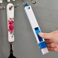 thumbnail image 1 of Foldable Multifunctional Cleaning Brush And Mini Dustpan Combo, Crevice And Baseboard Tool For Windows, Computer Slots, Kitchen, And Home Surfaces, Compact, Blue Plastic, Easy Storage, 1 of 8
