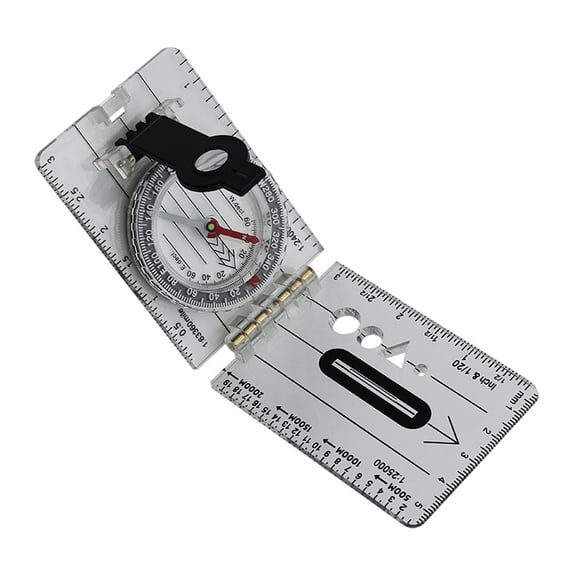 Foldable Multifunctional Flipping Open Compasses Map Ruler Waterproof Compasses Navigation Tool Camping Survival Hiking