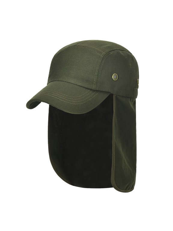 Foldable Neck Flap Cover Sun Cap Upf 50 Protection Hat for Outdoor Fishing Hiking Climbing Sun Hat Protecting Anti Shoulder Cape Hat Sun Cap for Fishing Safari Summer Beach Hat Green One Size