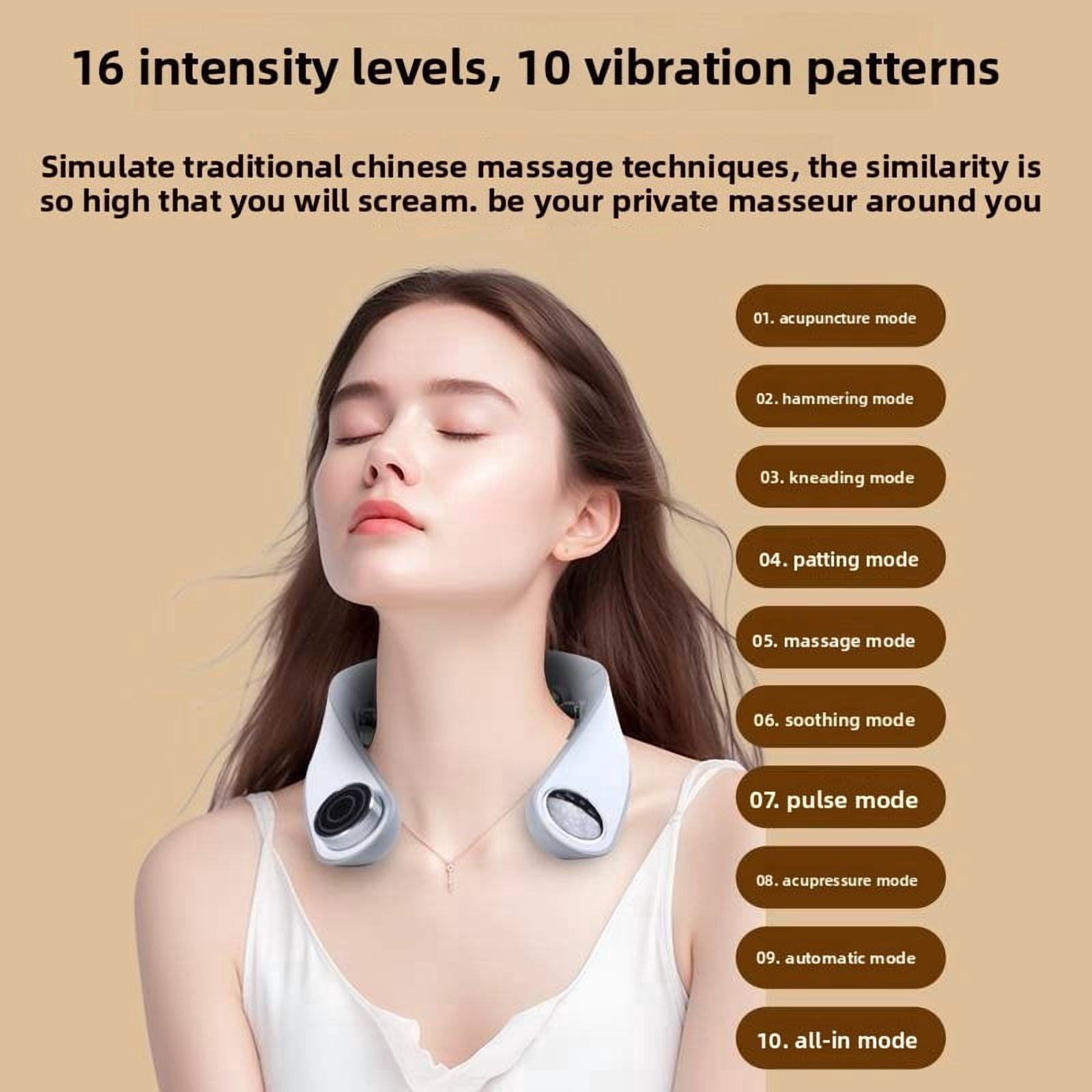 Foldable Neck Massager for Pain Relief Deep Tissue Vibration Cordless Travel Massager,Portable 9D Neck Massager for Office Home Car Birthday Gifts for Men Women Dad Mom Grandpa,whirt