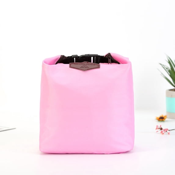 Foldable Nylon Insulated Mini Lunch Cooler Bag, Waterproof Stain‑Resistant Portable Thermal Tote for Office Work Picnic Beach Hiking Camping Travel Outdoor Daily Use