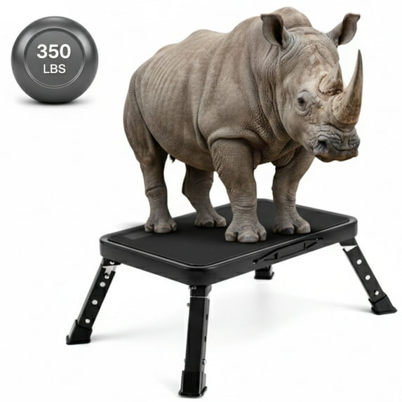 YEEZEE Folding Step Stool,Height-Adjustable with Non-Slip Surface Ideal for Kitchens and Home Use Folding Ladder