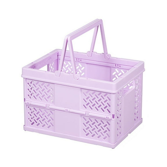 Foldable Organizer Basket Stacking Organizer Box Clutter Storage Box for Makeup Organizer Holder Portable Grocery Basket