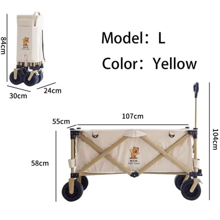 Foldable Outdoor  Cart  Wagon Cart Camp Shopping Picnic Luggage Trolley Mountain Camp Cart