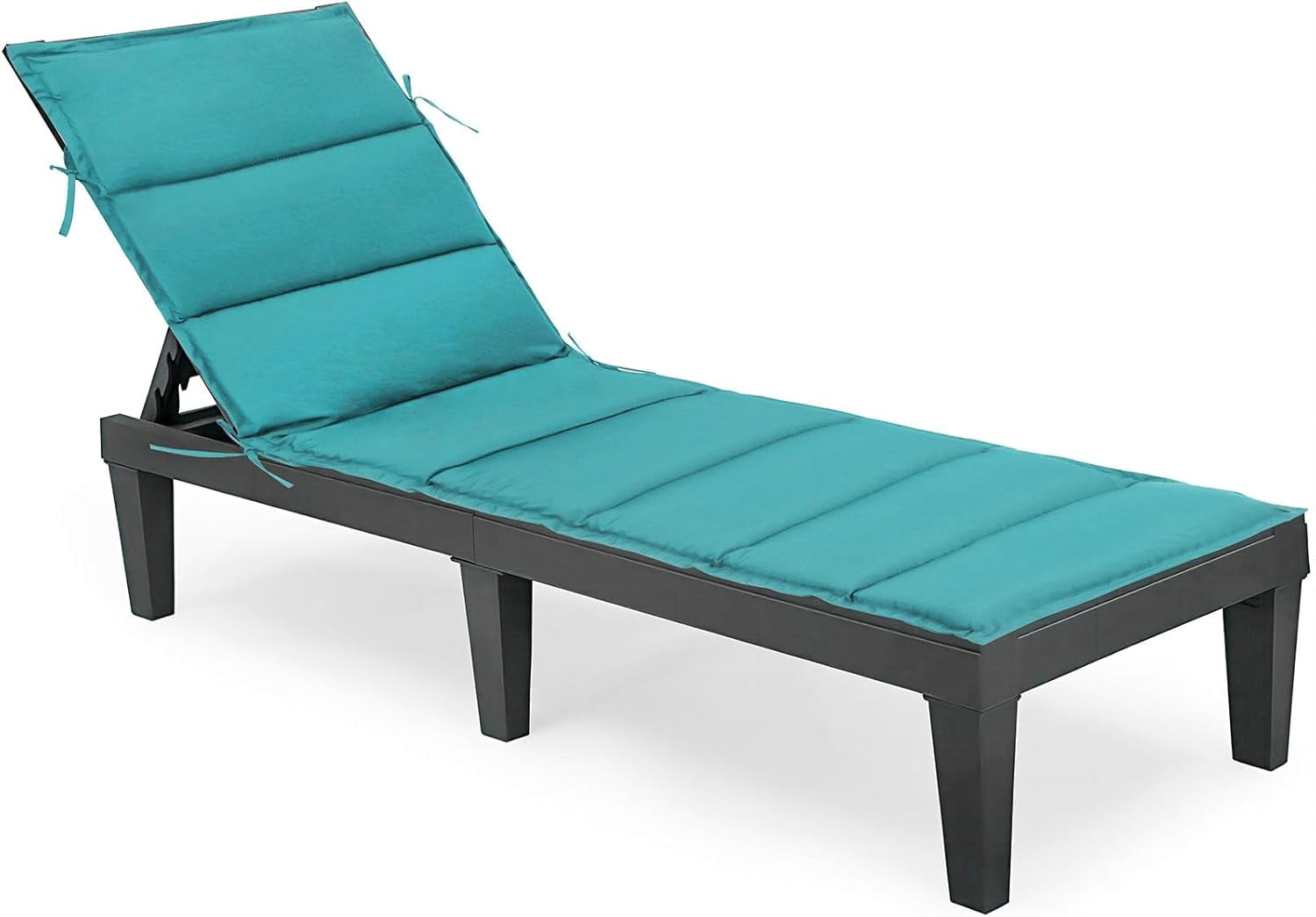 Foldable Outdoor Chaise Lounge Cushion,Water-Resistant Pool Lounge ...