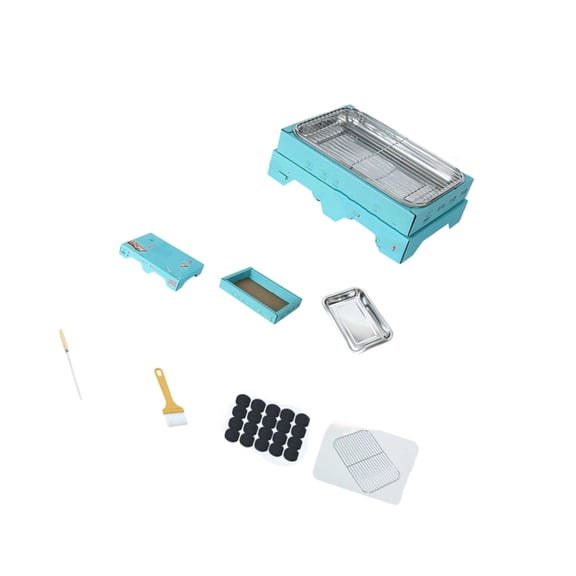 Foldable Outdoor Cooking Grill With Metal Construction For Household Use