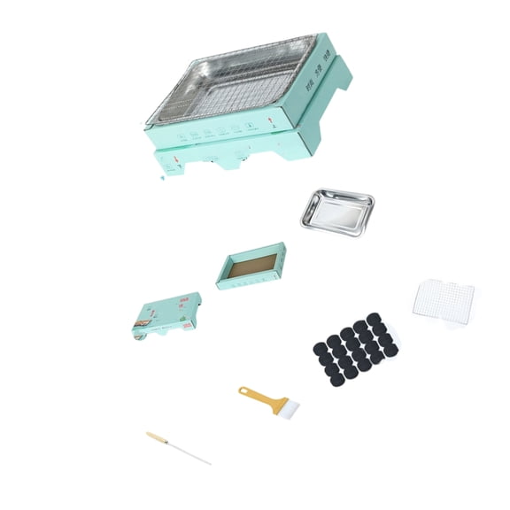 Foldable Outdoor Cooking Grill With Metal Construction For Household Use