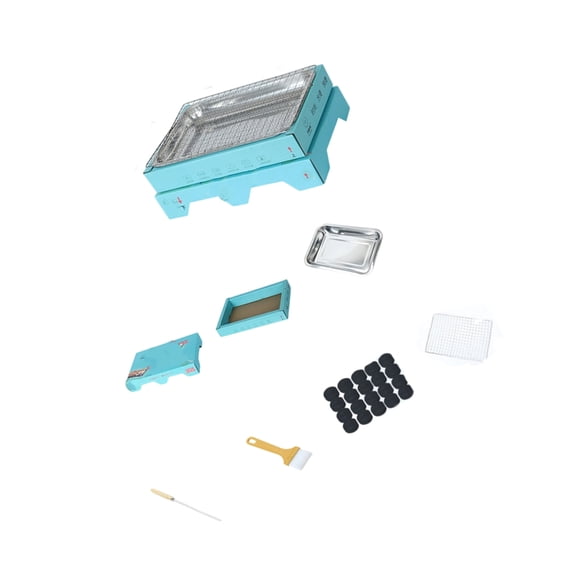 Foldable Outdoor Cooking Grill With Metal Construction For Household Use