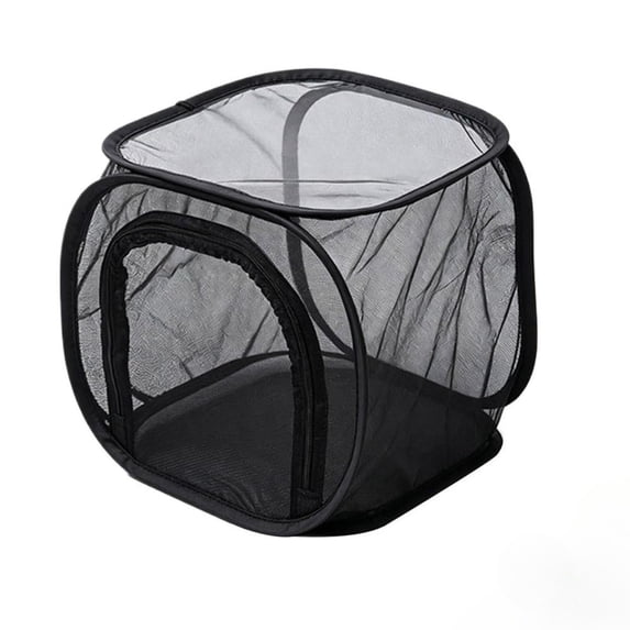 Foldable Outdoor Insect Breeding Cage Breathable Mesh Butterfly Habitat Clear View Zipper Observation Box Portable Insect Enclosure Habitat for Butterflies & Plants