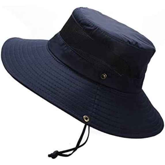 Foldable Outdoor Sun Bucket Hat, UPF 50+ UV Protection Wide Brim Breathable Fishing Hiking Cap for Women Men