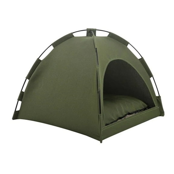 Foldable Outdoor Tent Green Medium Size Canvas Shelter For Camping And Pet Use Green #5WoQ2