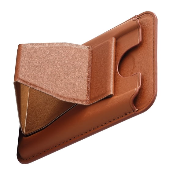 Foldable PU Leather Phone Mount Card Wallet Back Folding Viewing Angles for Smartphones Tablets