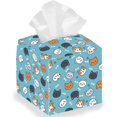 thumbnail image 1 of Foldable PU Leather Tissue Storage Box Paper Towel Case Container Organizer Owl Finished Product: 132x132x132mm, 1 of 8