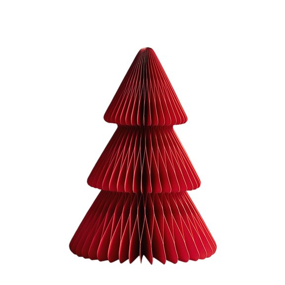 Foldable Paper Christmas Tree Decoration 3D Honeycomb Tabletop Ornament Reusable Holiday Party Decor Easy Assembly Festive Centerpiece for Home or Office Display