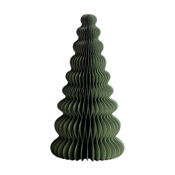 Foldable Paper Christmas Tree Modern Honeycomb Design Reusable Tabletop Decoration for Holiday and Events Mint Green One Size