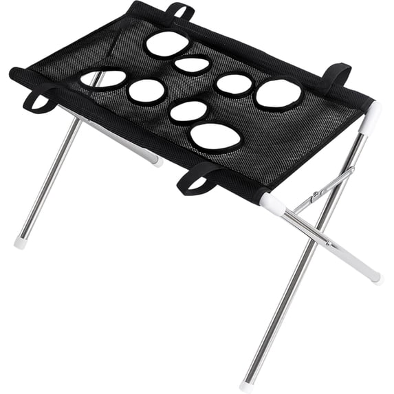 Foldable Pet Bathing Stand, Black Hammock Stand with Stable Stainless Steel Frame and Quick-Dry Mesh, Foldable for Trimming, Bathing, Brushing