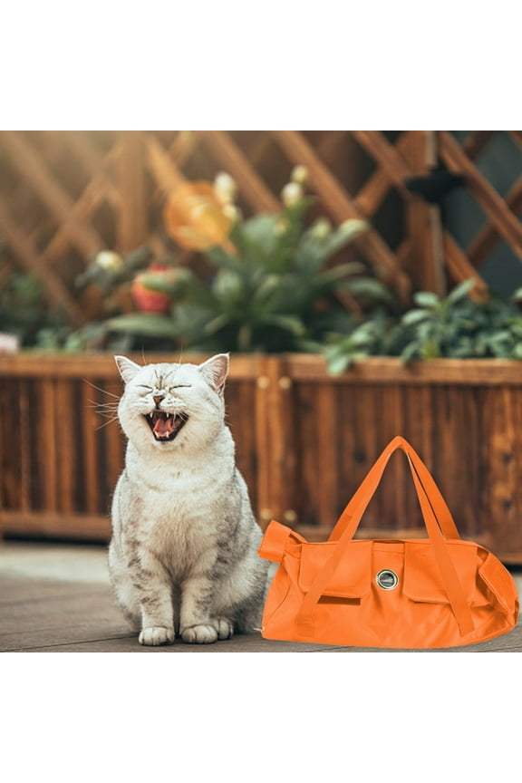 Foldable Pet Carrier Bag for Small Dogs & Cats | Portable Shoulder Travel Bag with Adjustable Chest Strap & Zipper Pockets | 3-10 lb Capacity for Public Transport, Vet Visits & Outdoor Use