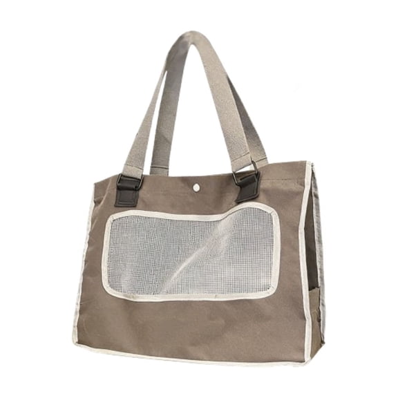 Foldable Pet Carrier Shoulder Bag, Breathable Cat Dog Travel Tote, Open Side Head Out Handbag, Portable Mesh Puppy Kitten Bag, 16.54x12.6x5.91 Inches