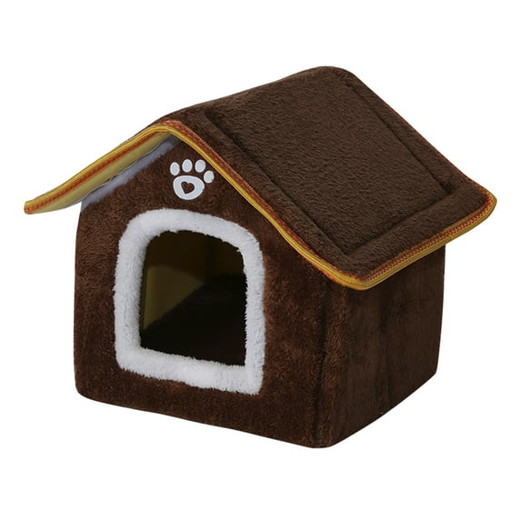 Foldable Pet House for Cats and Dogs - Portable Soft Bed with Non-Slip Bottom, Removable Roof - Cozy Tent for Indoor/Outdoor Use, Ideal for Small Pets Like Kittens and Puppies