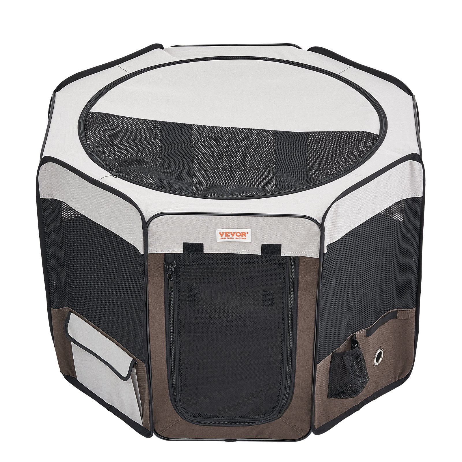 Multicolor 36" Foldable Metal and Fabric Cat Playpen