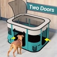 thumbnail image 1 of Foldable Pet Playpen for Dogs & Cats, Portable Dog Crate with Carrying , Spacious Indoor Outdoor Travel Kennel, 1 of 6
