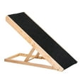 thumbnail image 1 of Foldable Pet Ramp for Dogs & Cats - Adjustable Height, Non-Slip - Pine Wood, Black - Ideal for Senior Pets & Mobility Assistance, 1 of 9