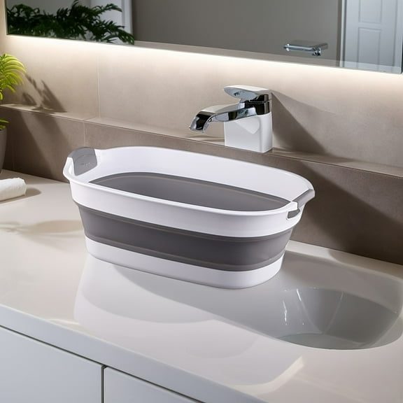 Foldable Pet Shower Basin - Multi-Use Laundry Tub - Portable Bathtub for Dogs & Cats - Lightweight & Space-Saving Design