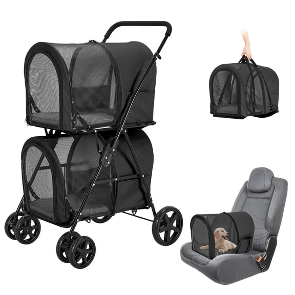 Foldable Pet Stroller for Dogs and Cats