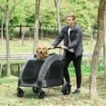 thumbnail image 1 of Foldable Pet Stroller with Storage Pocket, 1 of 11