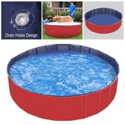 Foldable Pet Swimming Pool, PVC Kiddie Baby Dog Swim Pool Bathing Tub Playmat Kids Pools