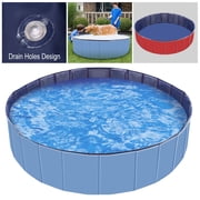 Foldable Pet Swimming Pool, PVC Kiddie Baby Dog Swim Pool Bathing Tub Playmat Kids Pools