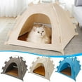 thumbnail image 1 of Foldable Pet Tent Outdoor Dog House Portable Pet Supplies with Removable Bed for Easy Cleaning, Comfortable & Sesolution Shelter for Camping, Beach, Hiking, and Home Use for Dogs and Small, 1 of 9