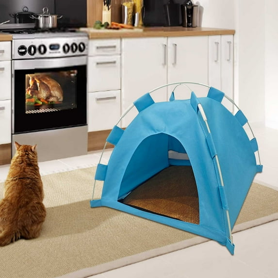 Foldable Pet Tent, Portable Outdoor Dog House, Waterproof Travel Cat Shelter, Removable Washable Mat, Camping Picnic Beach Shelter for Small Medium Pets